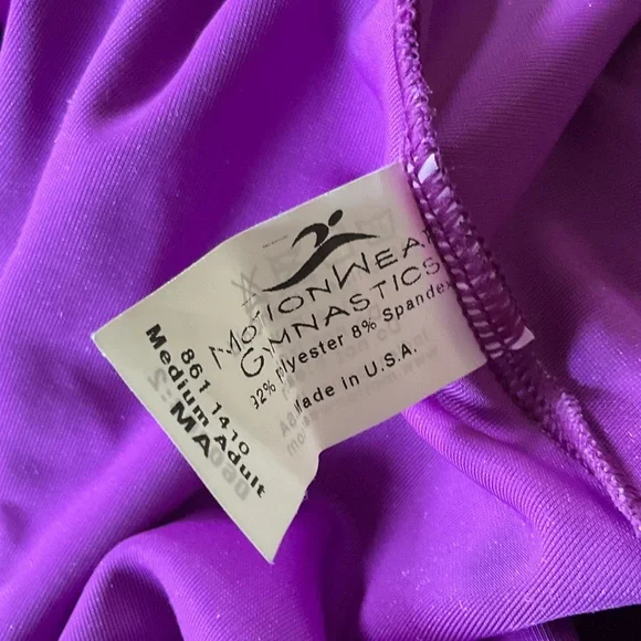 Motionwear Fuchsia Velvet Gymnastics Bodysuit - Picture 5 of 5